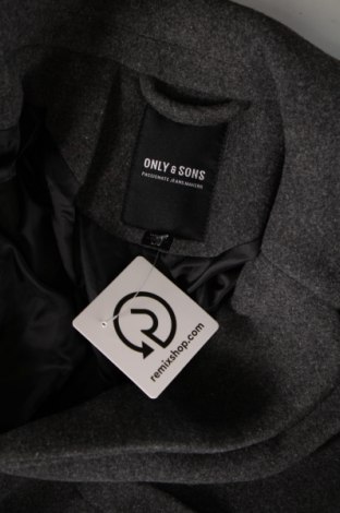 Ανδρικά παλτό Only & Sons, Μέγεθος L, Χρώμα Γκρί, Τιμή 54,97 €