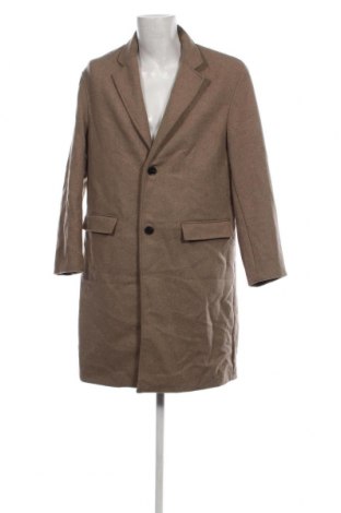 Мъжко палто Zara, Размер XL, Цвят Бежов, Цена 36,04 лв.