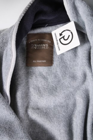 Ανδρική ζακέτα fleece Man's World, Μέγεθος XL, Χρώμα Γκρί, Τιμή 15,68 €