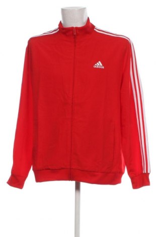 Мъжко спортно горнище Adidas, Размер L, Цвят Червен, Цена 108,00 лв.