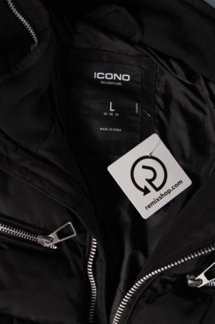 Ανδρικό μπουφάν ICONO, Μέγεθος L, Χρώμα Μαύρο, Τιμή 17,94 €