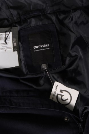 Ανδρικό μπουφάν Only & Sons, Μέγεθος M, Χρώμα Μπλέ, Τιμή 18,26 €