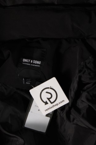Ανδρικό μπουφάν Only & Sons, Μέγεθος M, Χρώμα Μαύρο, Τιμή 25,89 €