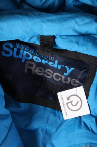 Męska kurtka Superdry, Rozmiar XL, Kolor Niebieski, Cena 267,72 zł