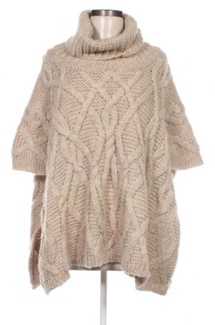 Пончо Zara Knitwear, Размер M, Цвят Бежов, Цена 31,27 лв.