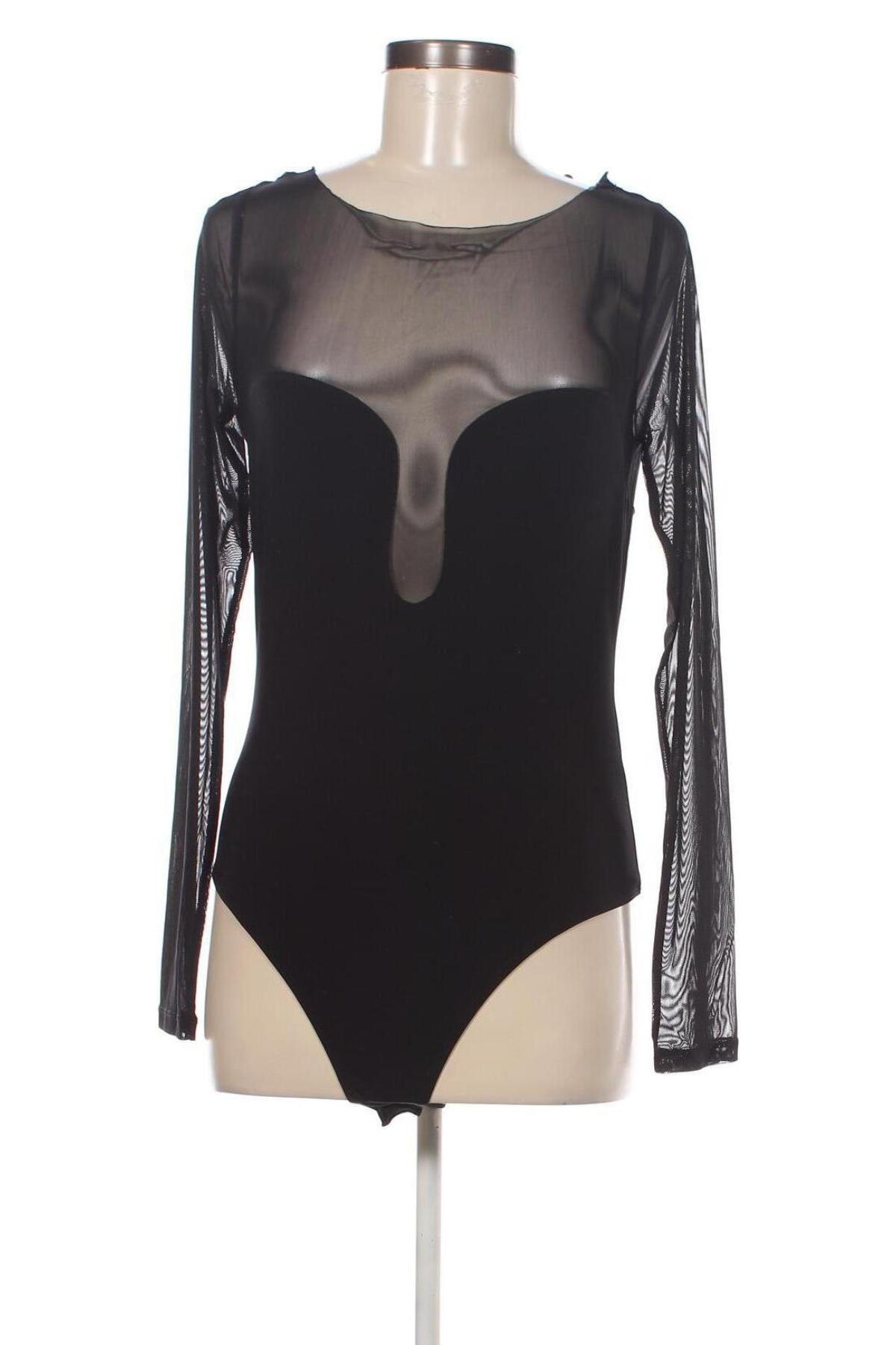 Damska bluzka-body Gina Tricot, Rozmiar L, Kolor Czarny, Cena 36,78 zł