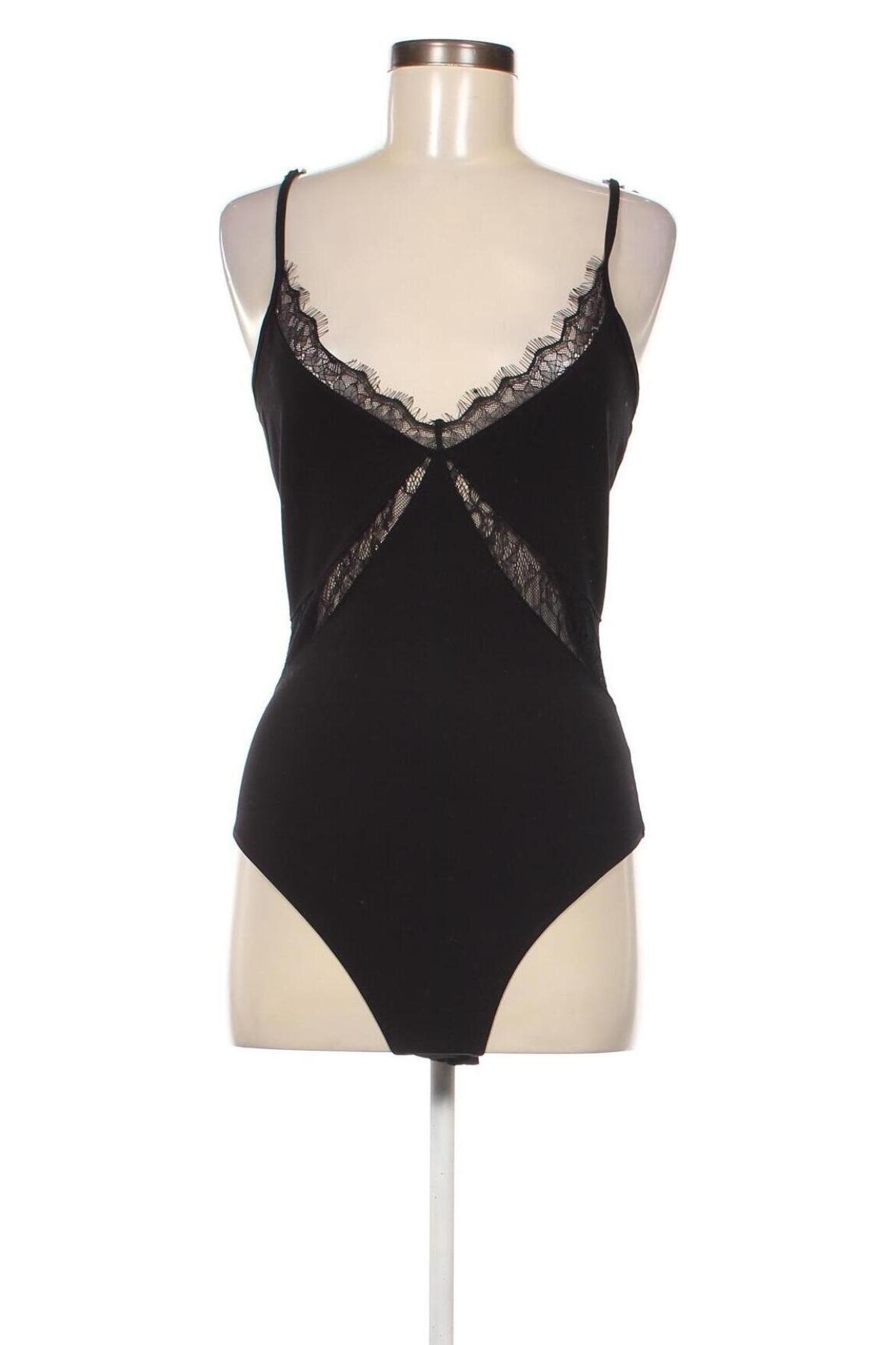 Bluză-body de damă. Guido Maria Kretschmer for About You, Mărime M, Culoare Negru, Preț 30,59 Lei