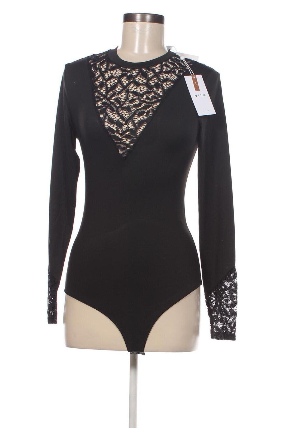 Damenbluse-Body VILA, Größe S, Farbe Schwarz, Preis 23,71 €