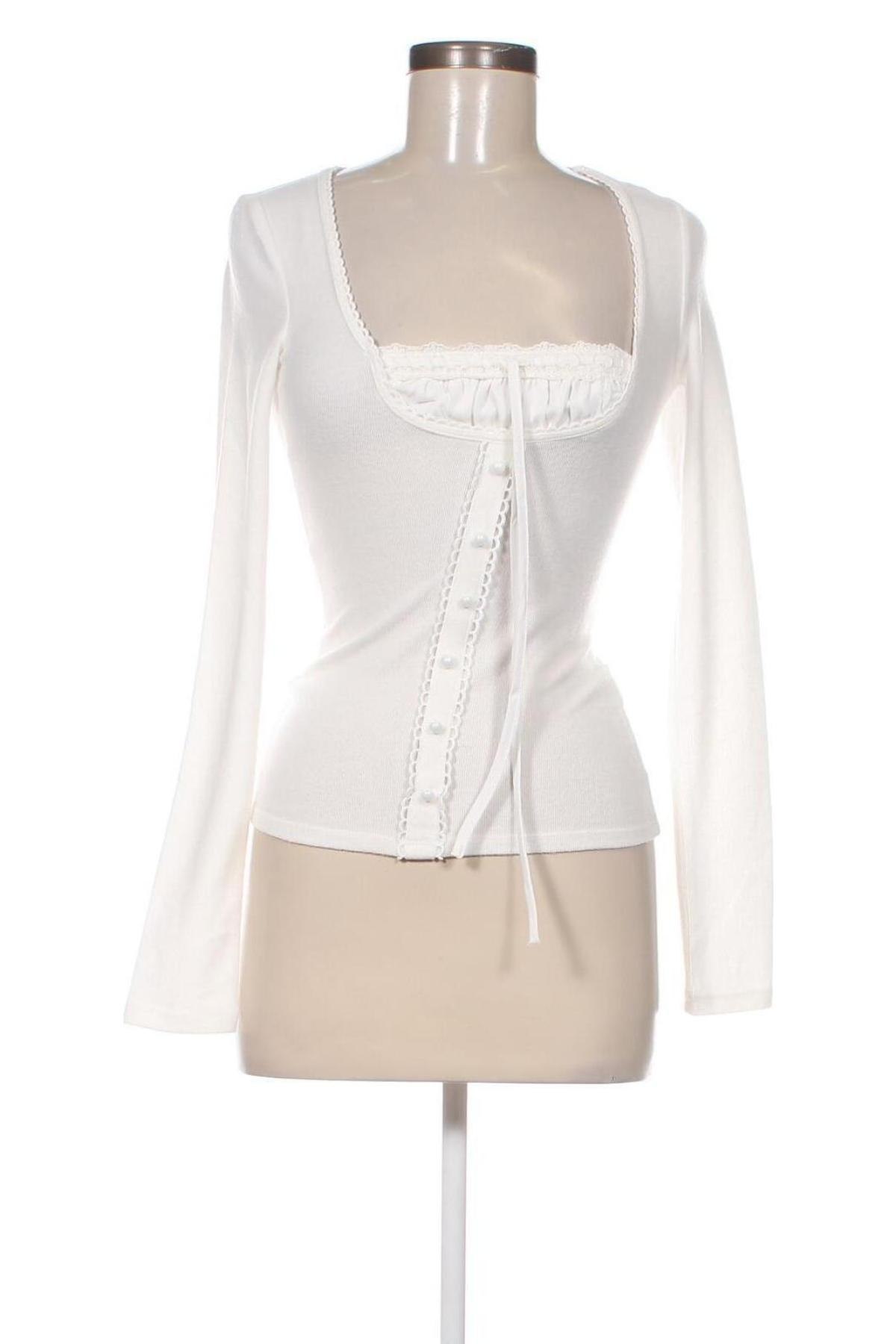 Γυναικεία μπλούζα ABOUT YOU X MILLANE, Μέγεθος XS, Χρώμα Λευκό, Τιμή 25,05 €