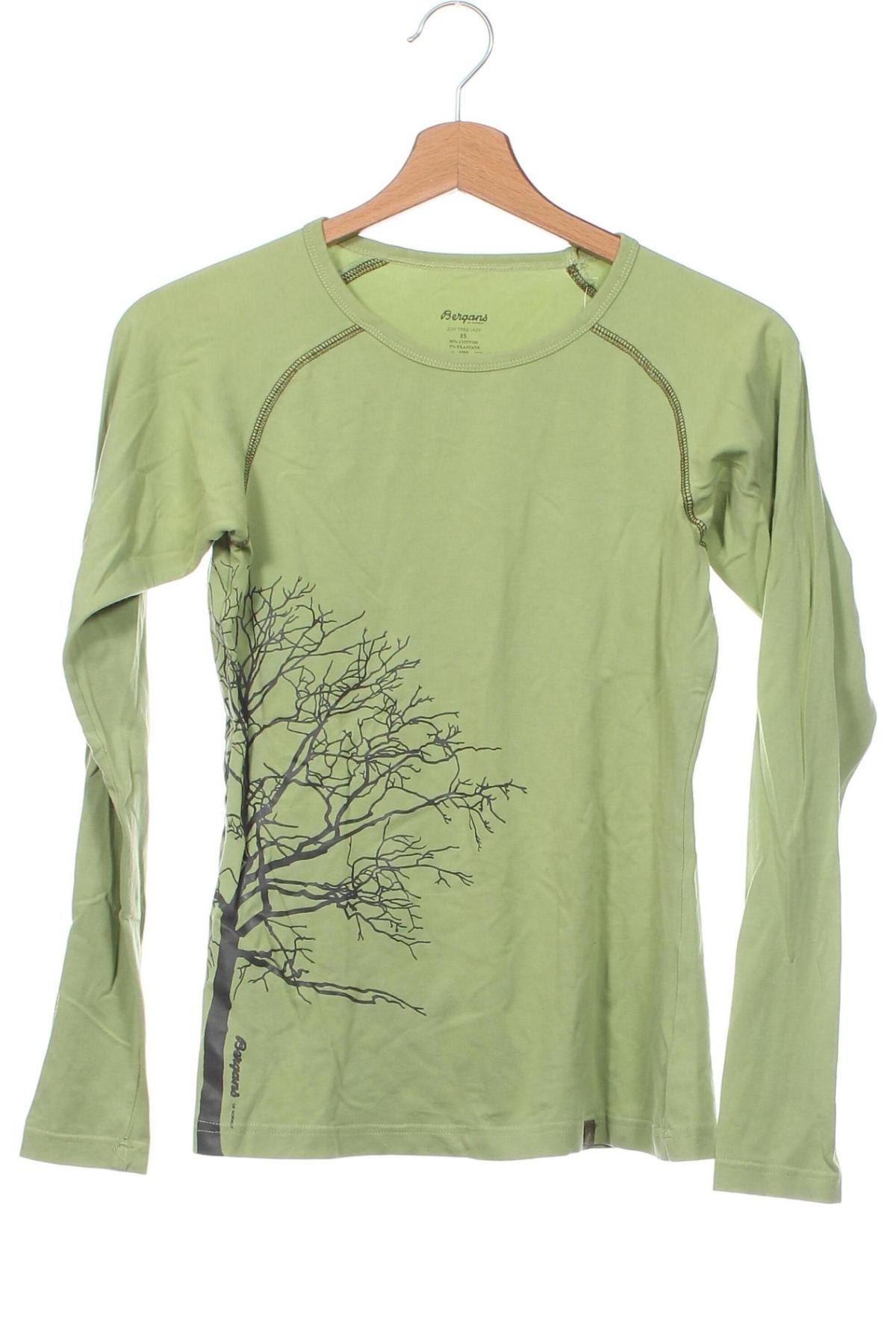 Γυναικεία μπλούζα Bergans of Norway, Μέγεθος XS, Χρώμα Πράσινο, Τιμή 21,87 €