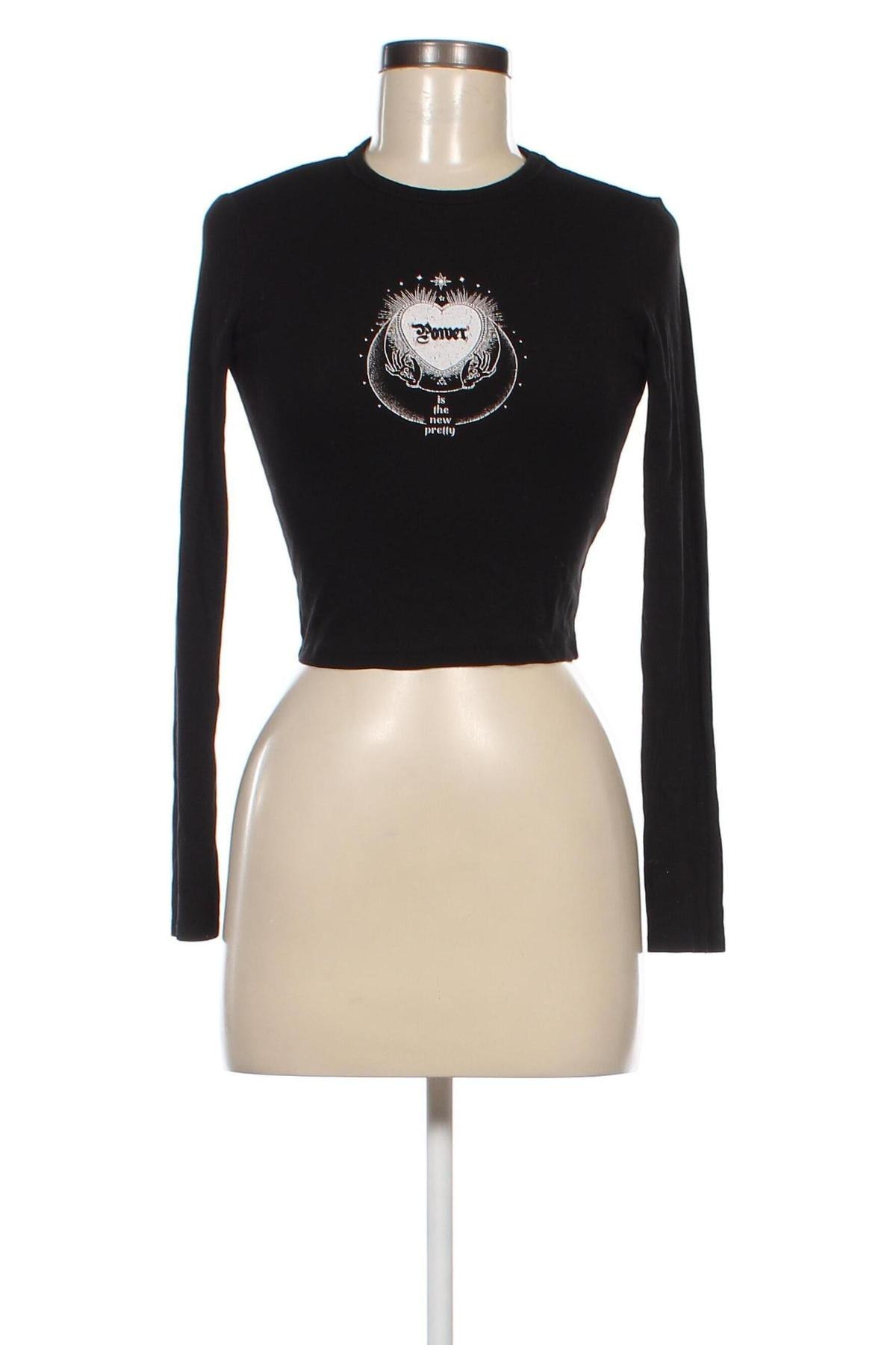 Damen Shirt Bershka, Größe M, Farbe Schwarz, Preis 4,96 €