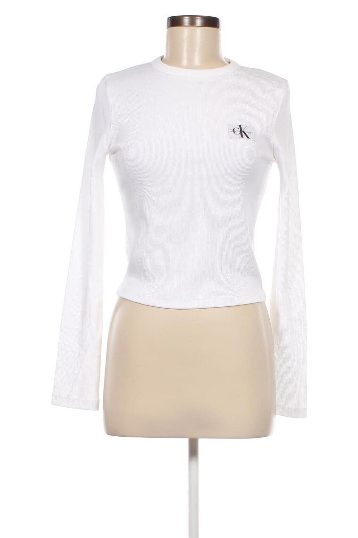 Bluzka damska Calvin Klein Jeans, Rozmiar XS, Kolor Biały, Cena 165,26 zł