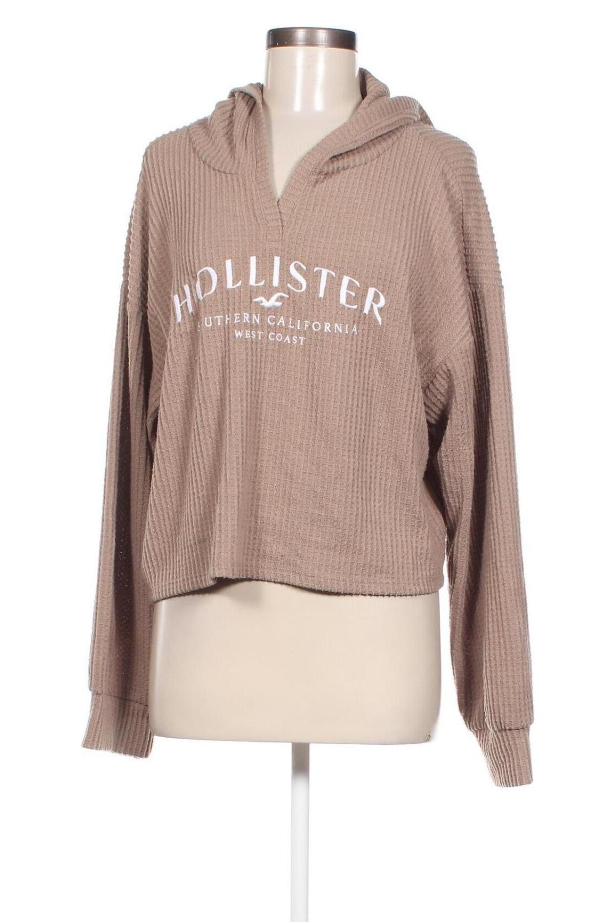 Γυναικεία μπλούζα Hollister, Μέγεθος L, Χρώμα  Μπέζ, Τιμή 7,36 €