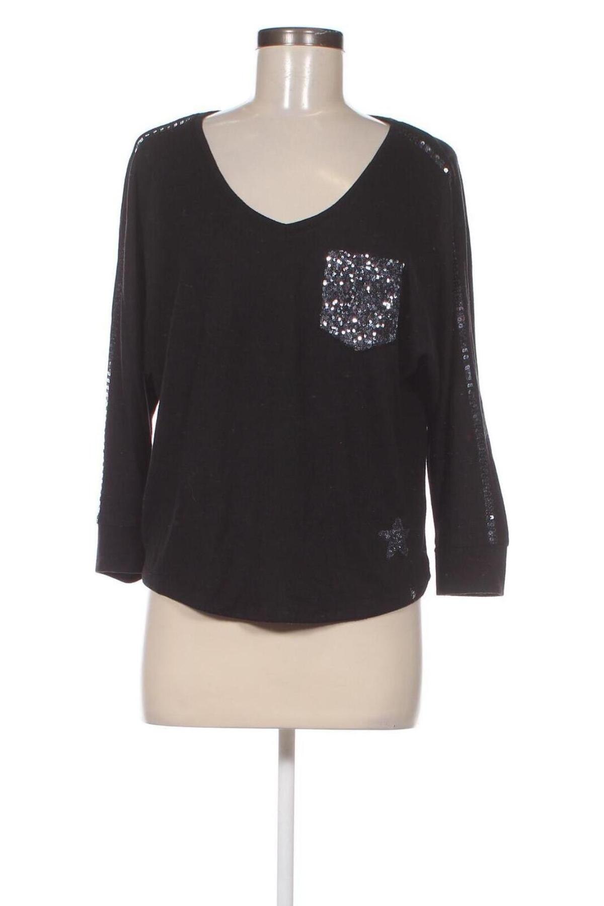 Γυναικεία μπλούζα Key Largo, Μέγεθος S, Χρώμα Μαύρο, Τιμή 5,26 €