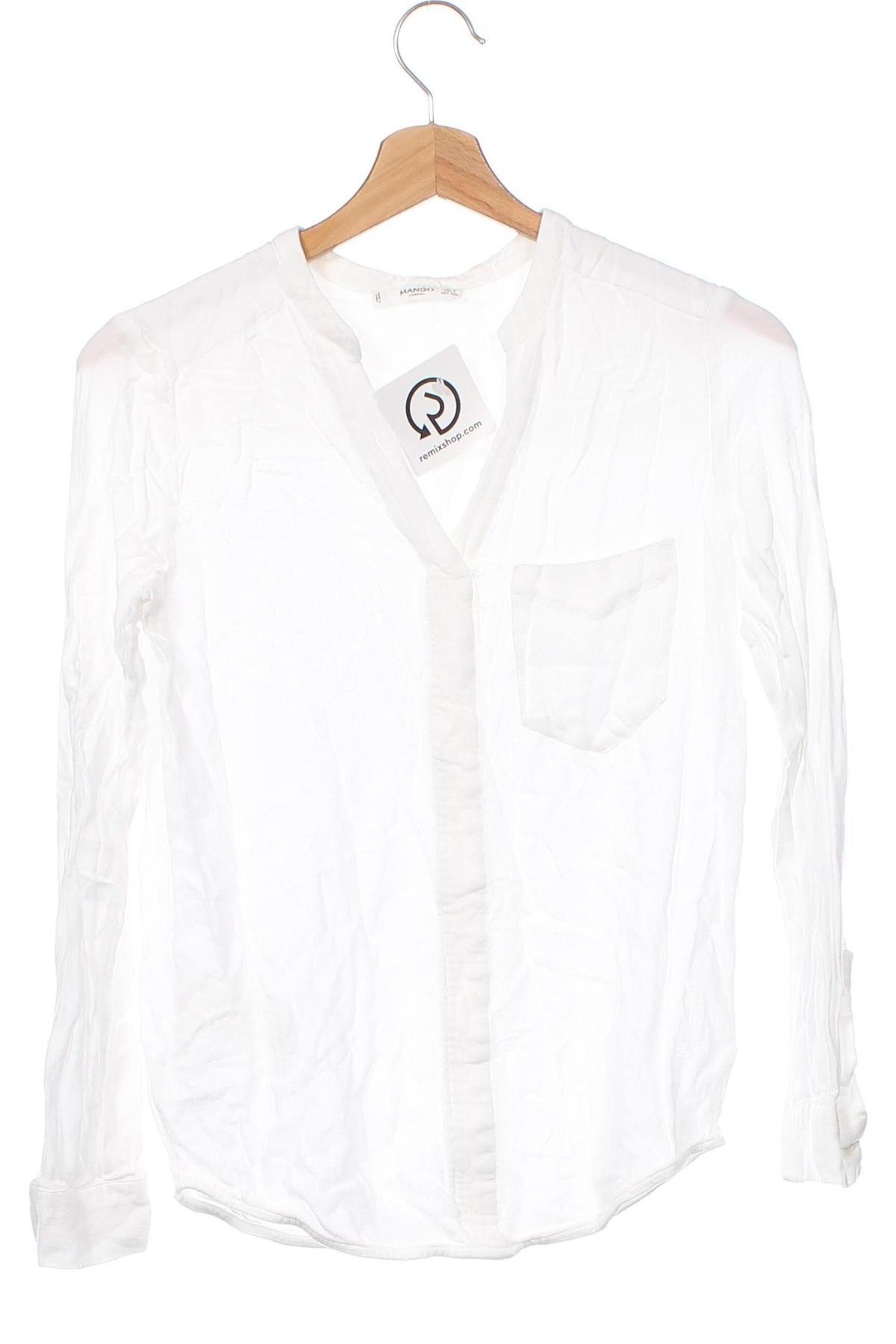 Дамска блуза Mango, Размер XS, Цвят Бял, Цена 14,58 лв.