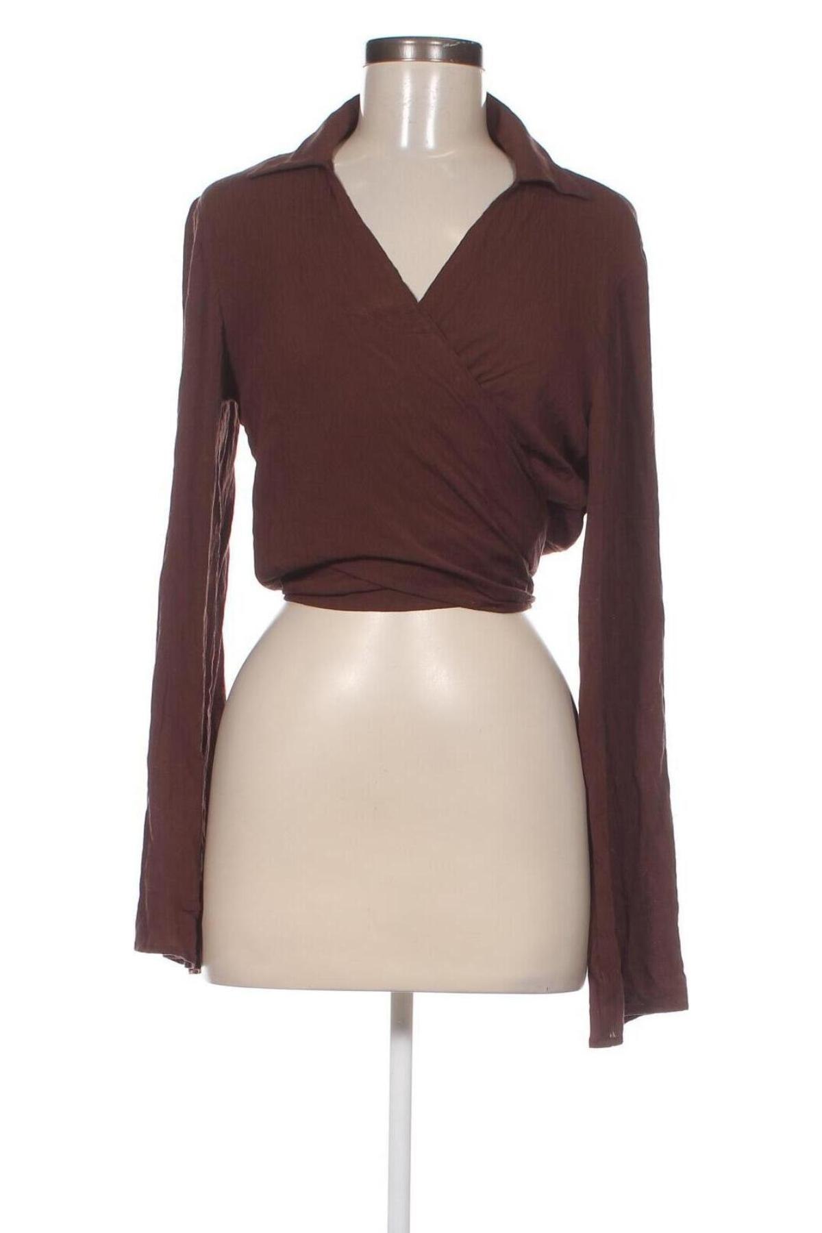 Γυναικεία μπλούζα Misspap, Μέγεθος XS, Χρώμα Καφέ, Τιμή 15,88 €