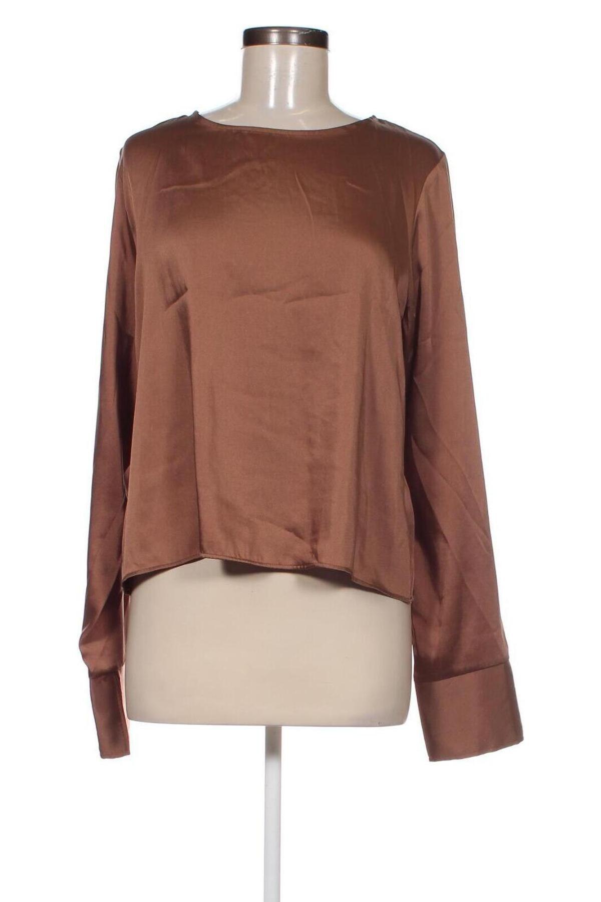 Γυναικεία μπλούζα Monki, Μέγεθος L, Χρώμα Καφέ, Τιμή 3,22 €