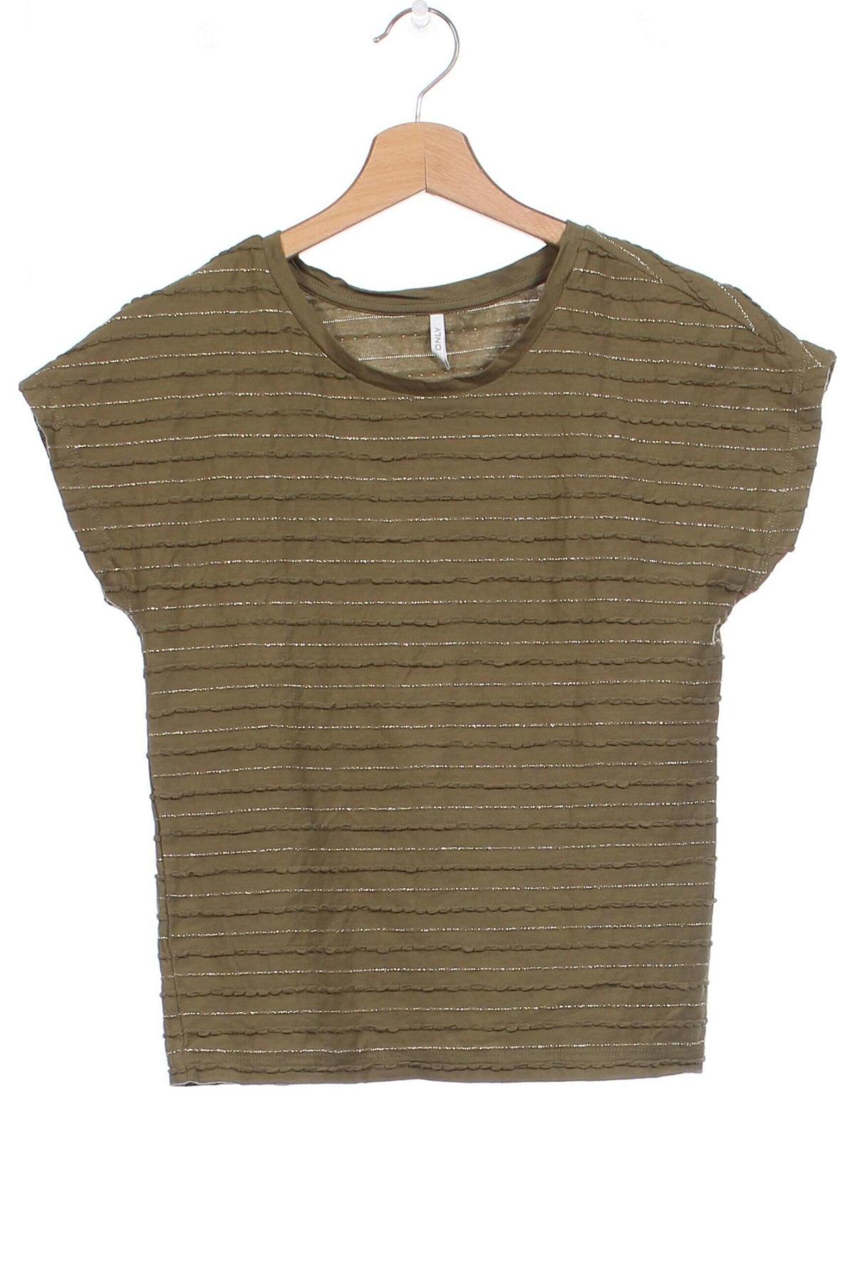 Γυναικεία μπλούζα ONLY, Μέγεθος XS, Χρώμα Πράσινο, Τιμή 13,09 €