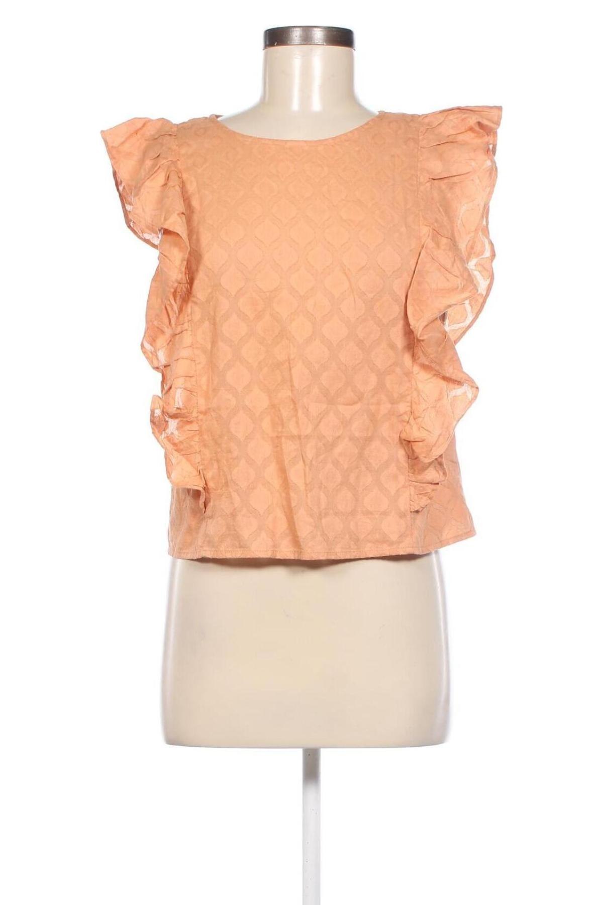Γυναικεία μπλούζα Pieces, Μέγεθος M, Χρώμα Πορτοκαλί, Τιμή 9,48 €