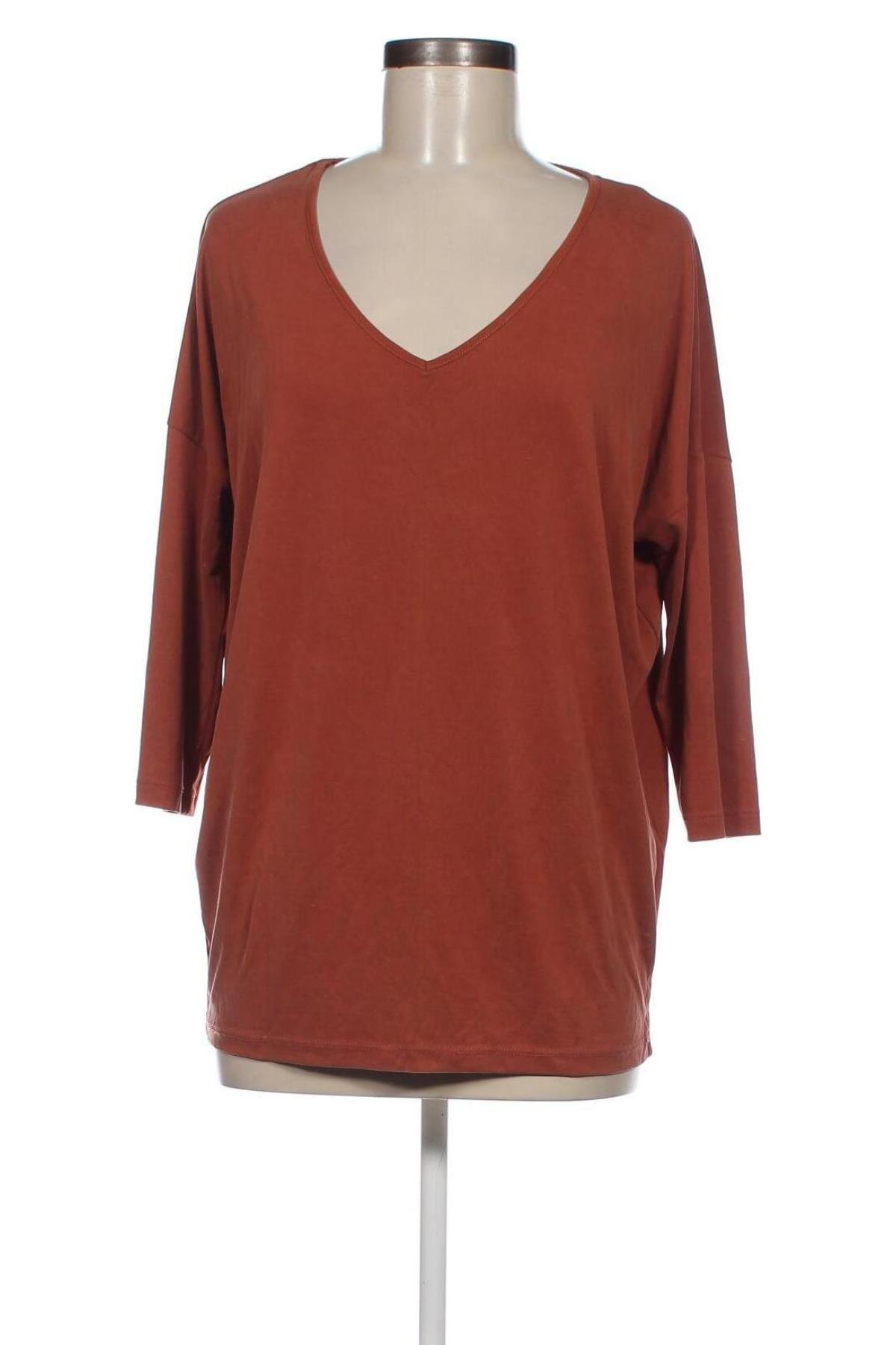 Дамска блуза Pieces, Размер L, Цвят Оранжев, Цена 10,19 лв.