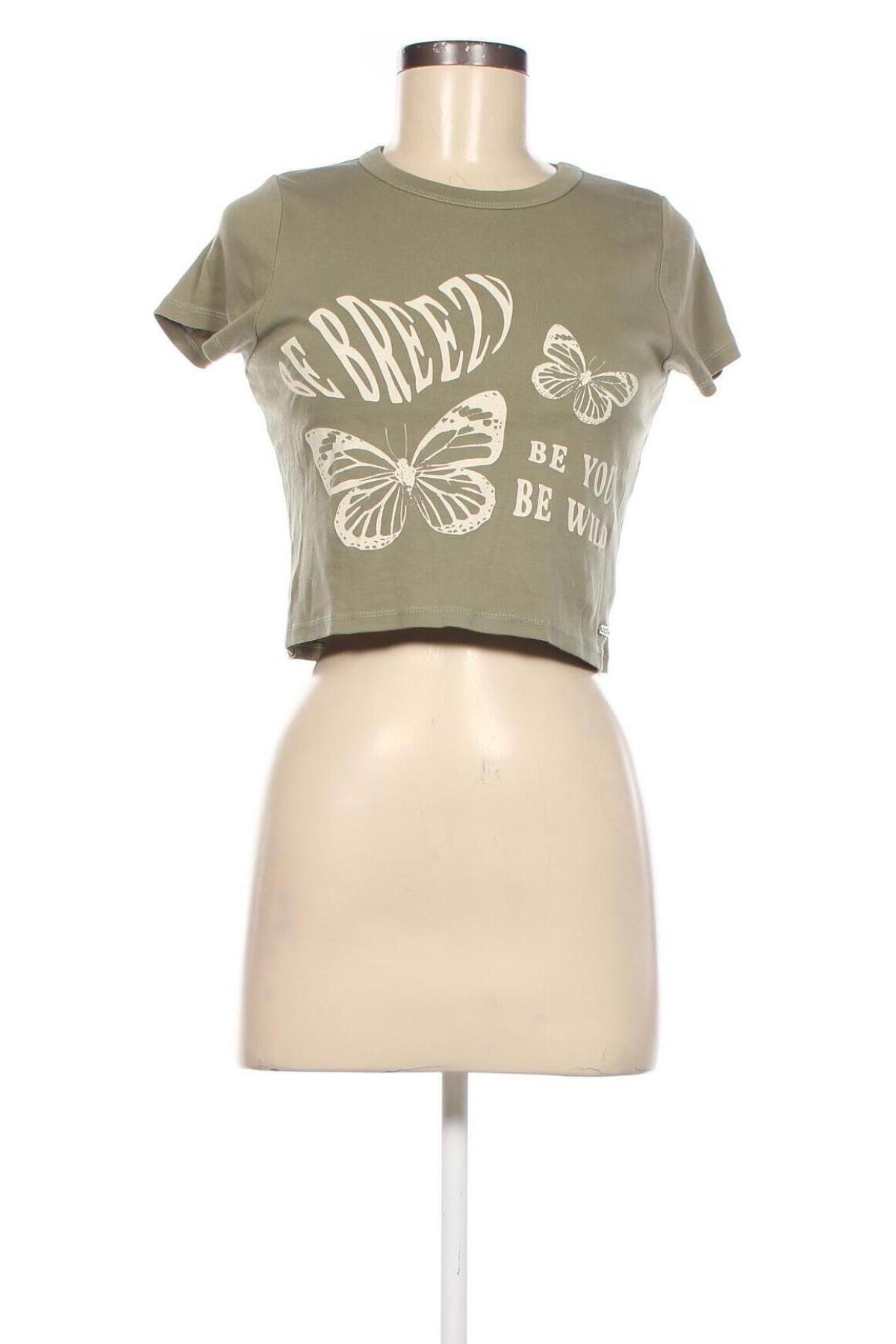 Damen Shirt Pull&Bear, Größe M, Farbe Grün, Preis 4,96 €