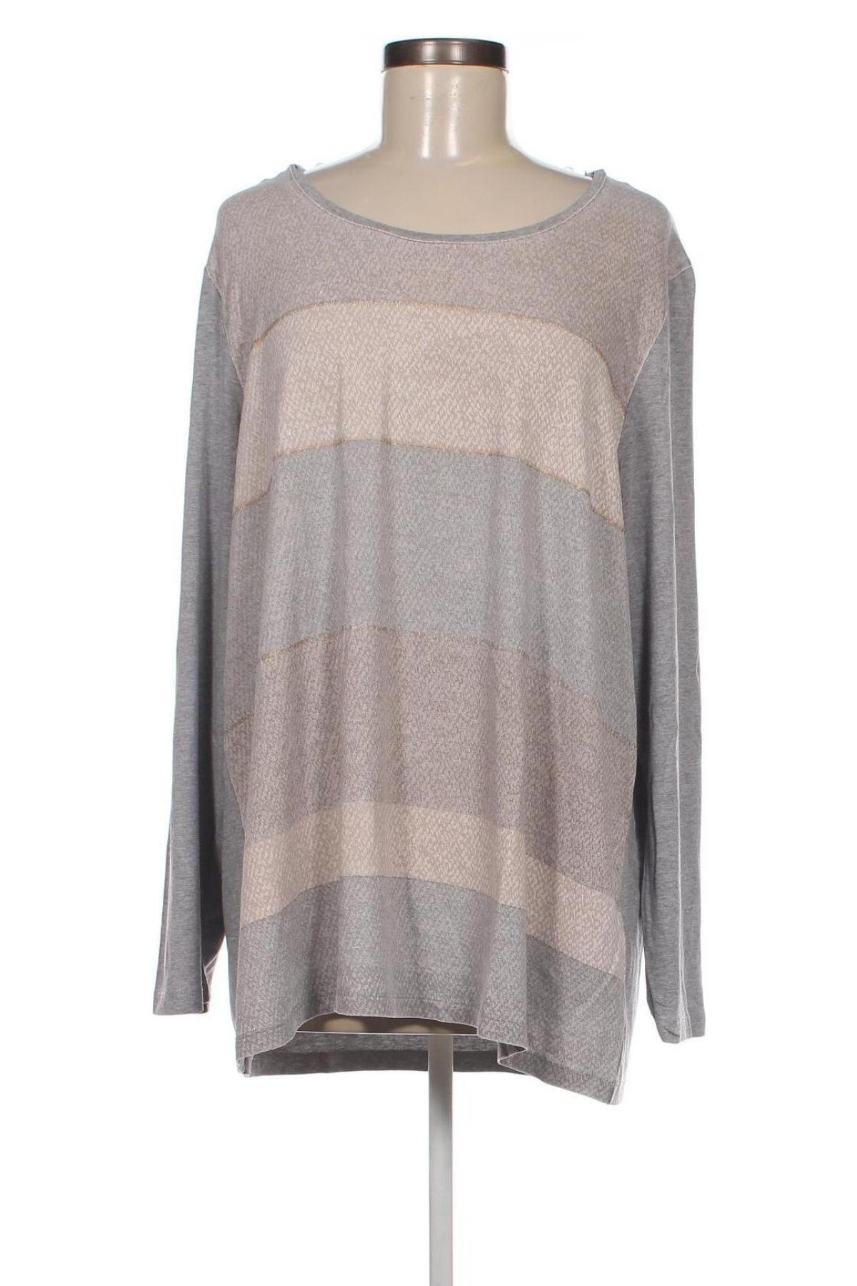 Γυναικεία μπλούζα Samoon, Μέγεθος XXL, Χρώμα Γκρί, Τιμή 10,54 €