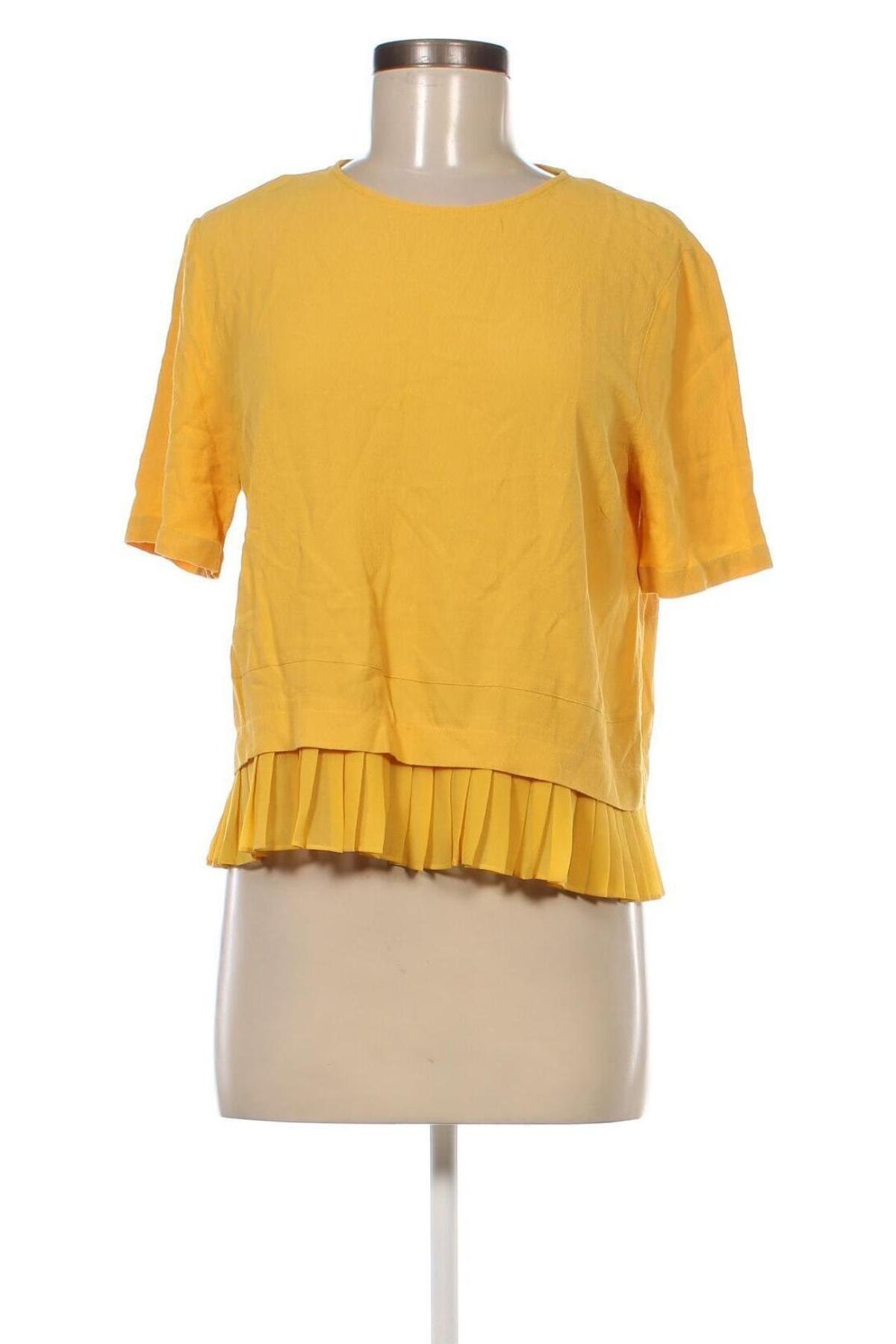 Bluză de femei Zara, Mărime L, Culoare Galben, Preț 49,87 Lei