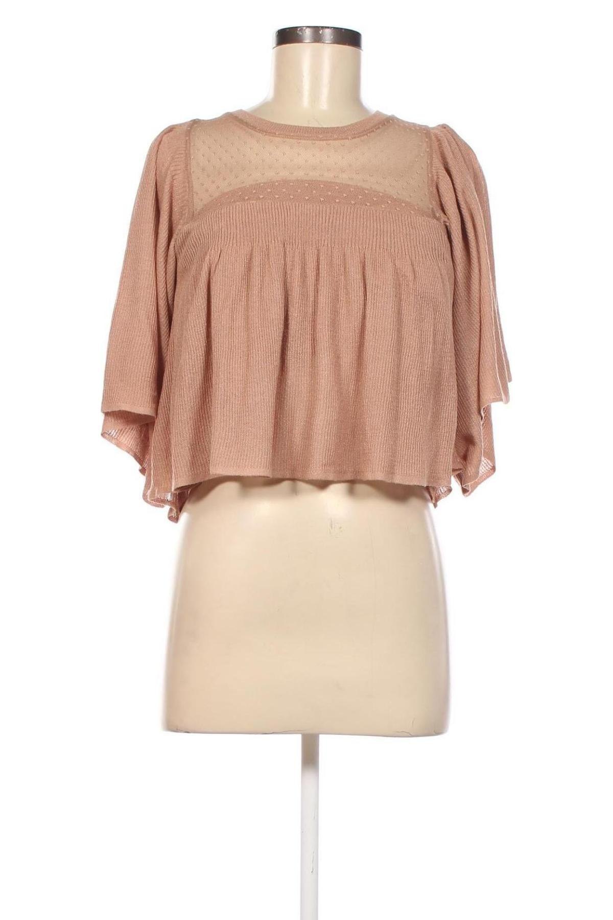 Γυναικεία μπλούζα Zara, Μέγεθος M, Χρώμα  Μπέζ, Τιμή 7,56 €