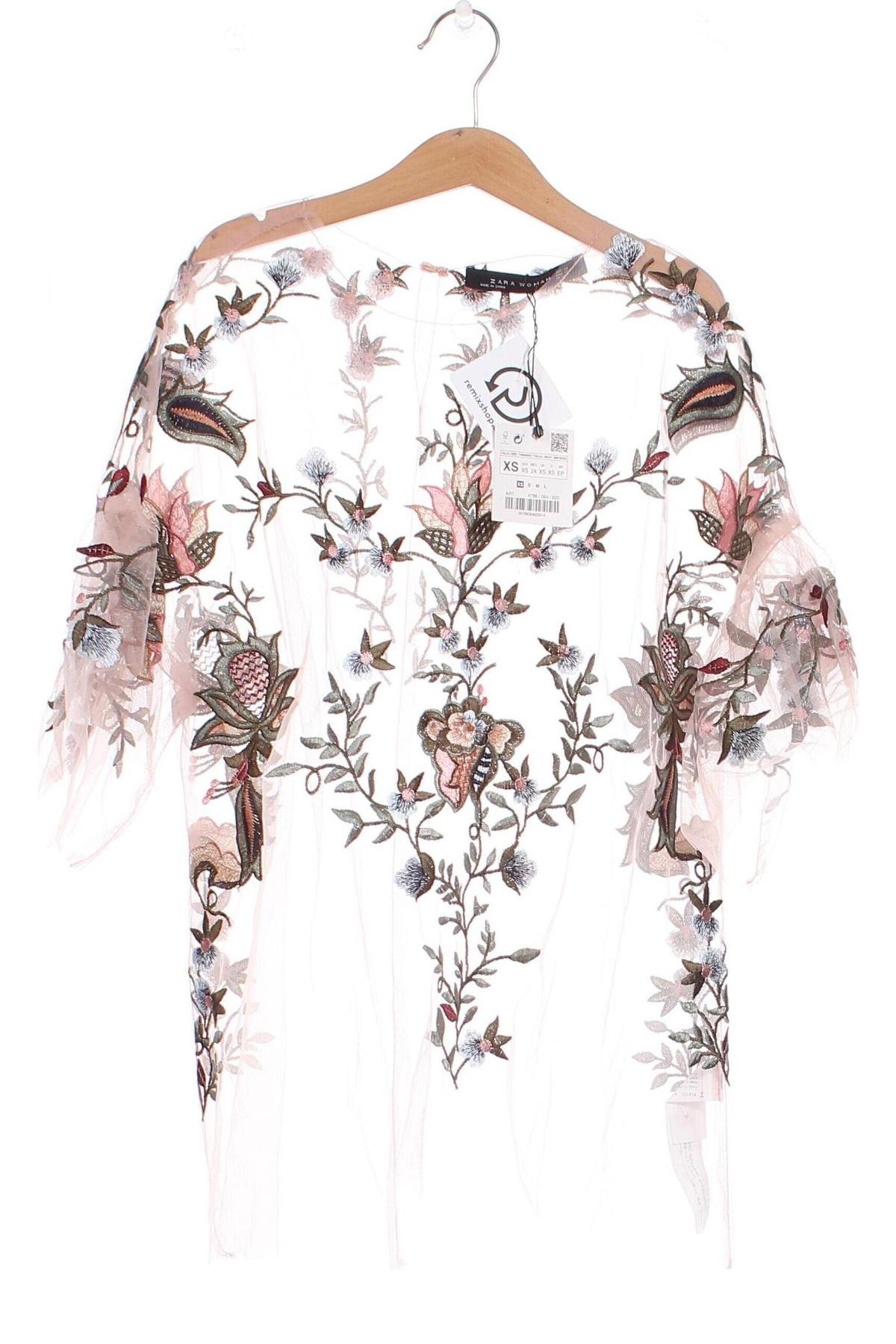 Дамска блуза Zara, Размер XS, Цвят Многоцветен, Цена 45,86 лв.