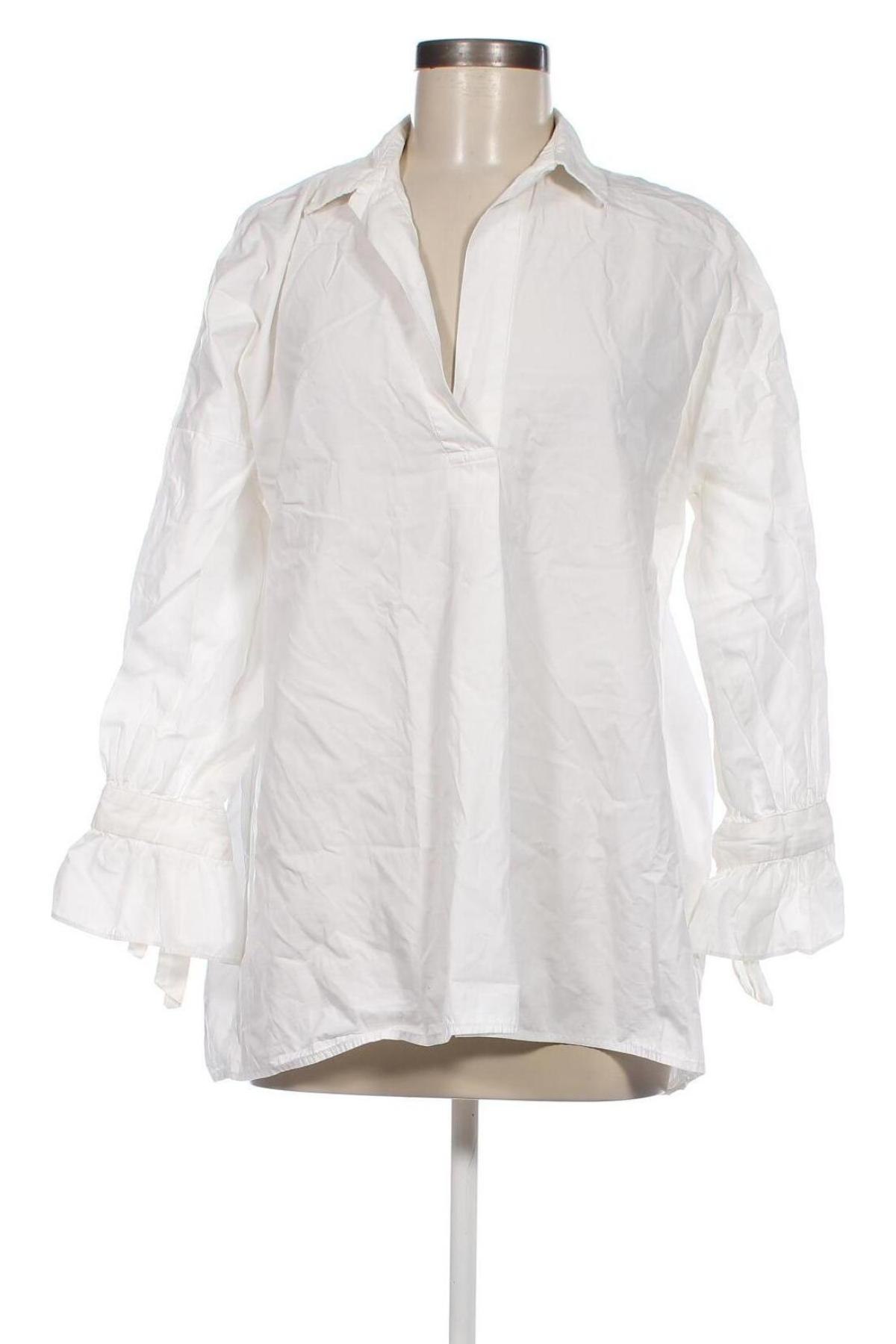 Дамска блуза Zara, Размер M, Цвят Бял, Цена 30,50 лв.