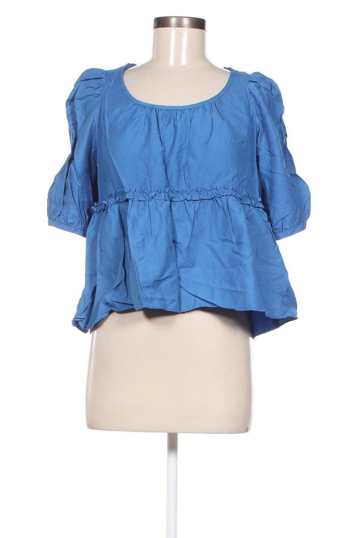 Дамска блуза Zara, Размер S, Цвят Син, Цена 19,99 лв.