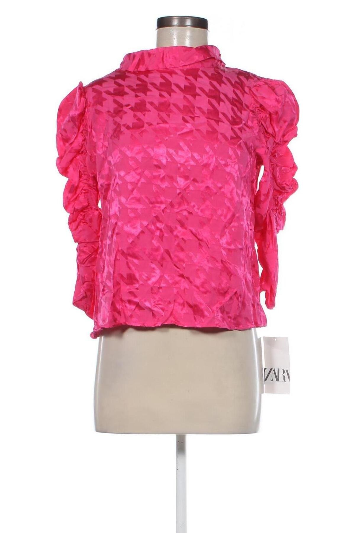 Bluză de femei Zara, Mărime M, Culoare Roz, Preț 39,80 Lei