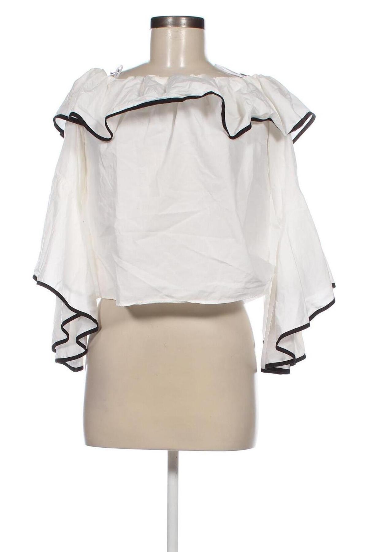 Γυναικεία μπλούζα Zara, Μέγεθος L, Χρώμα Λευκό, Τιμή 13,81 €