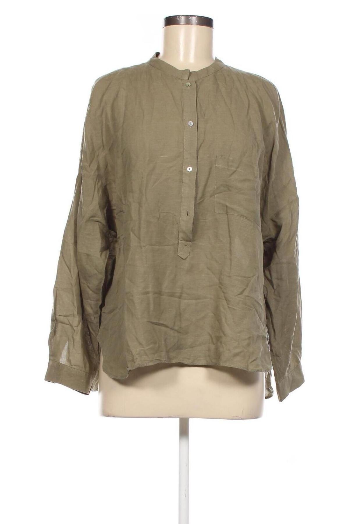 Дамска блуза Zara, Размер L, Цвят Зелен, Цена 13,96 лв.