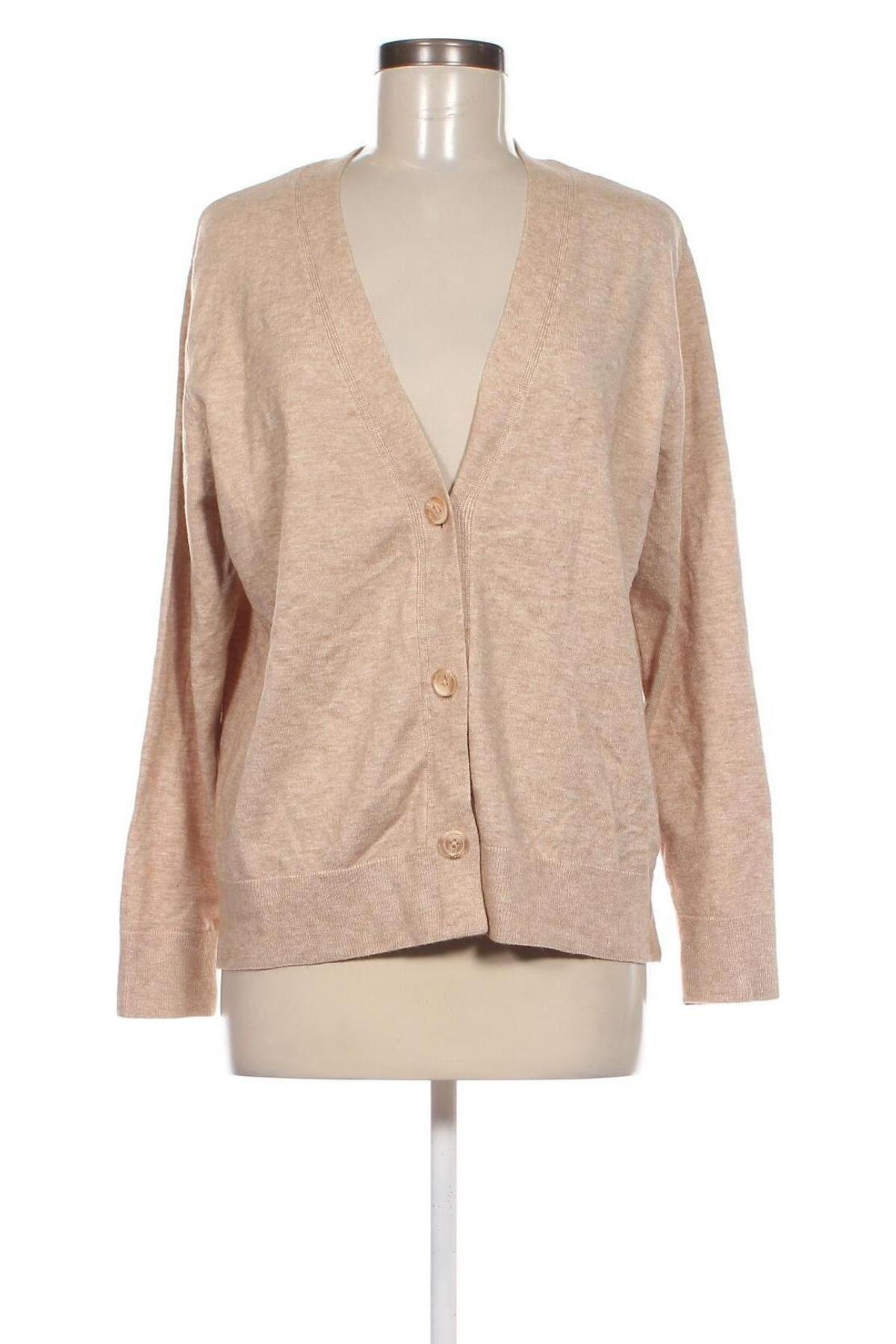 Damen Strickjacke, Größe L, Farbe Beige, Preis 9,49 €