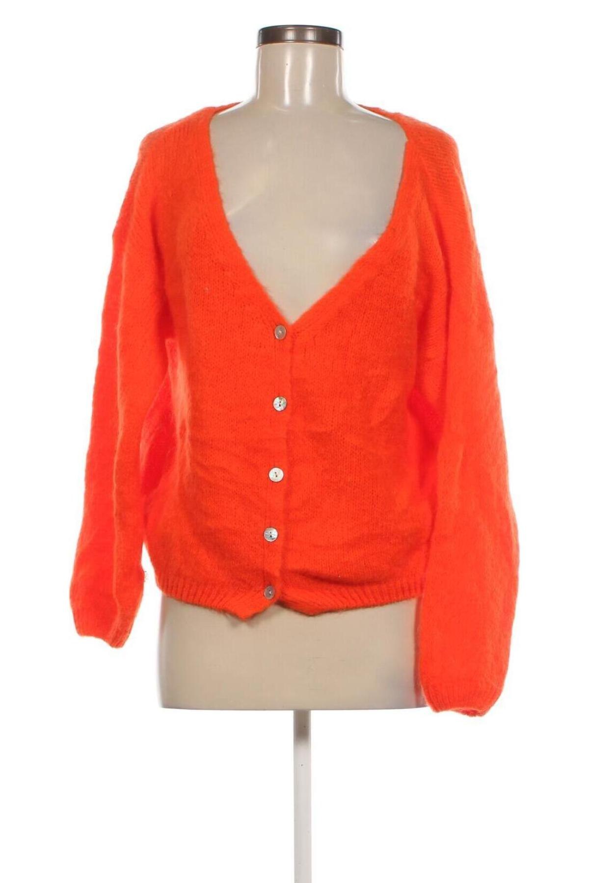 Damen Strickjacke, Größe L, Farbe Orange, Preis € 20,18