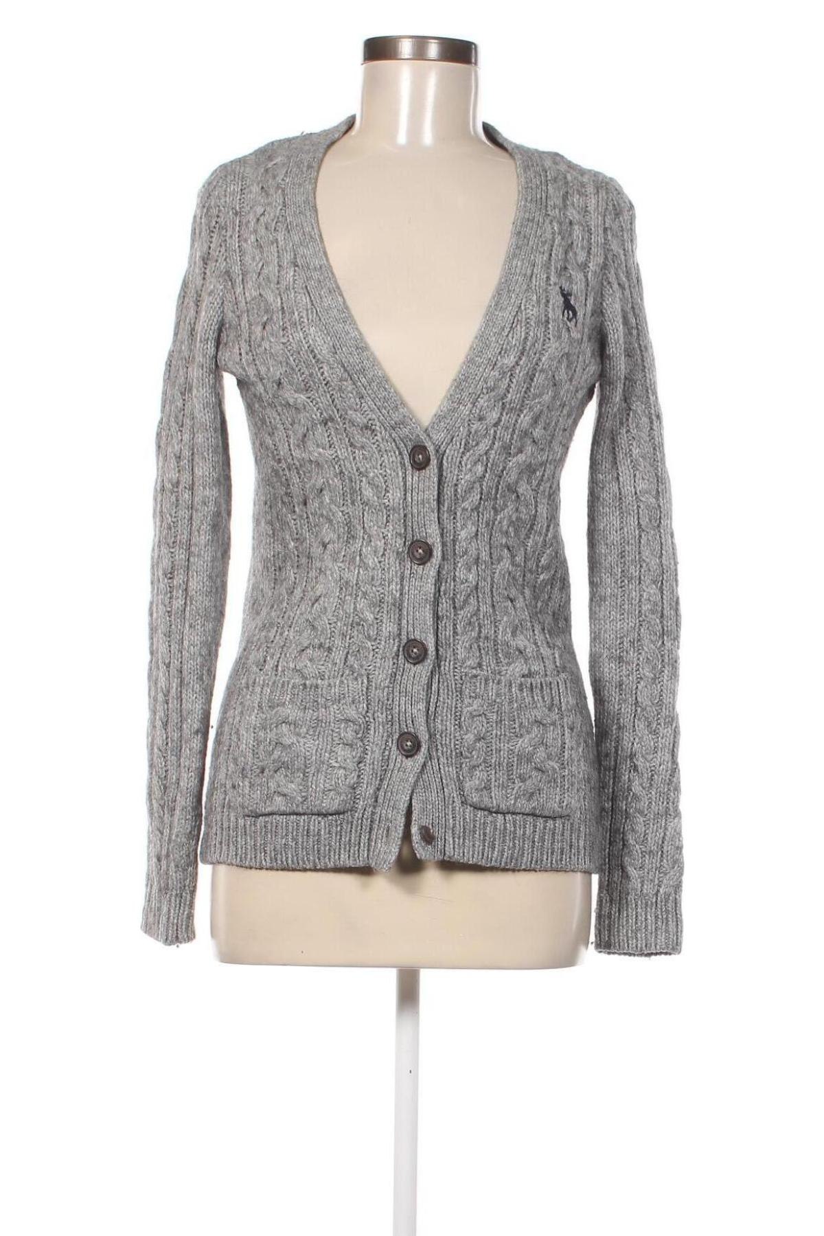 Damen Strickjacke Abercrombie & Fitch, Größe L, Farbe Grau, Preis 25,88 €