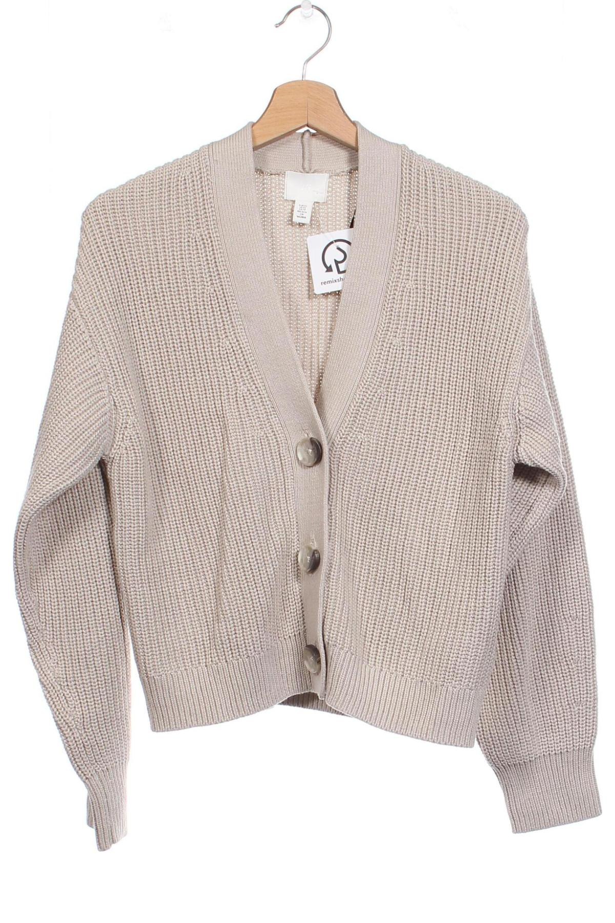 Damen Strickjacke H&M, Größe XS, Farbe Beige, Preis 8,45 €