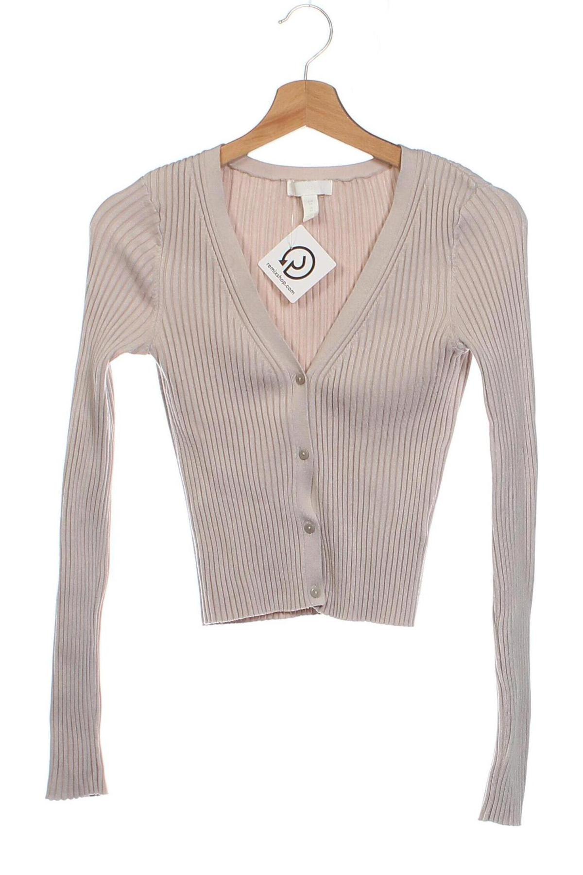 Damen Strickjacke H&M, Größe XS, Farbe Beige, Preis € 8,01