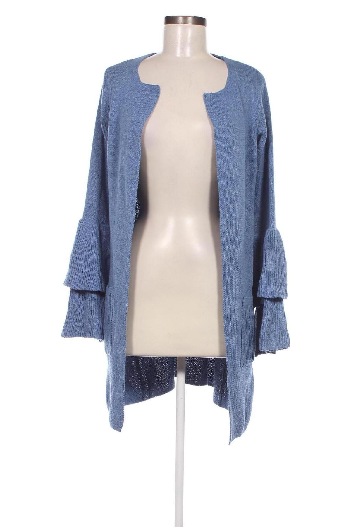 Cardigan de damă Made In Italy, Mărime XL, Culoare Albastru, Preț 53,42 Lei