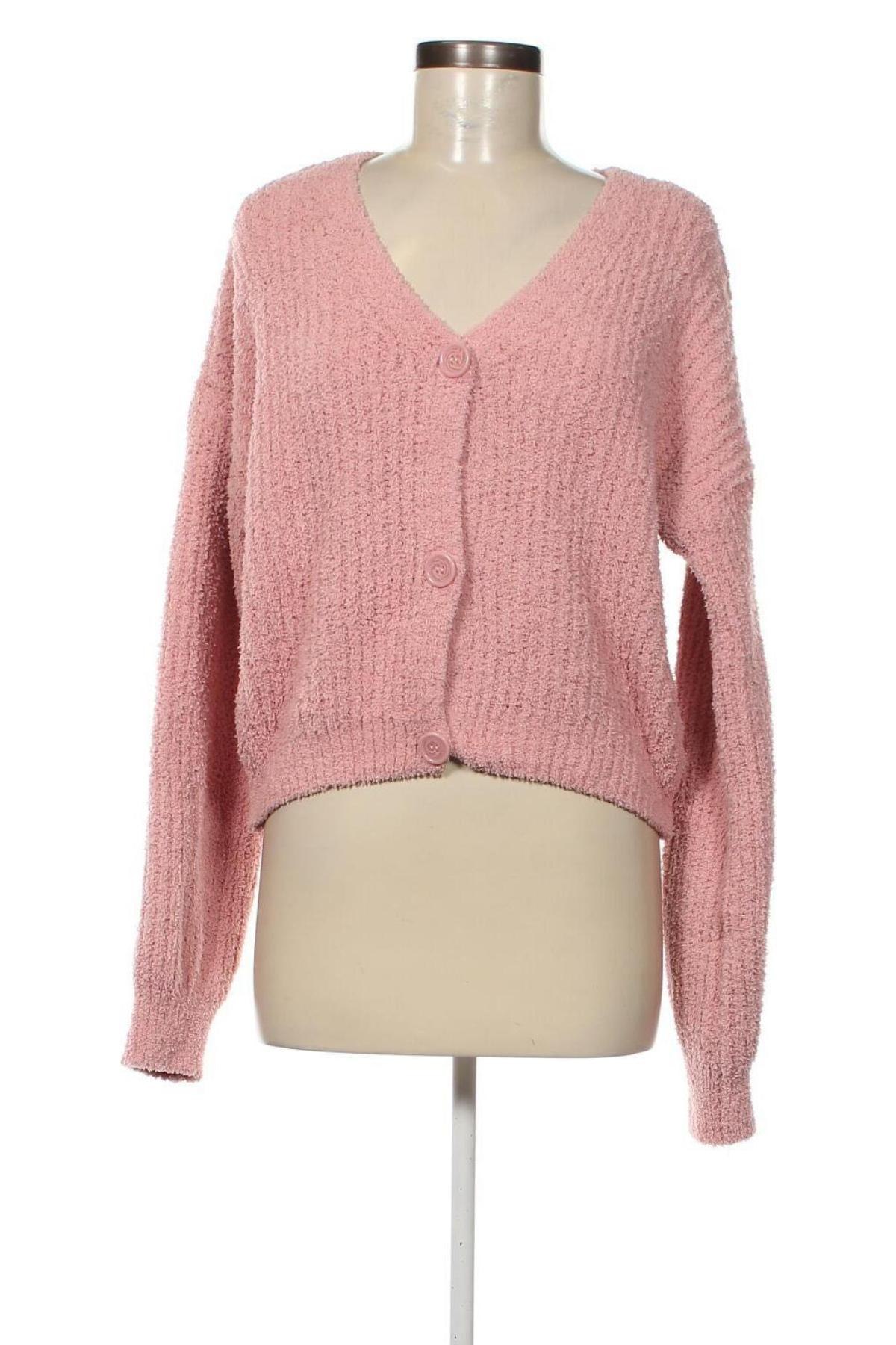 Damen Strickjacke No Boundaries, Größe L, Farbe Rosa, Preis € 4,24