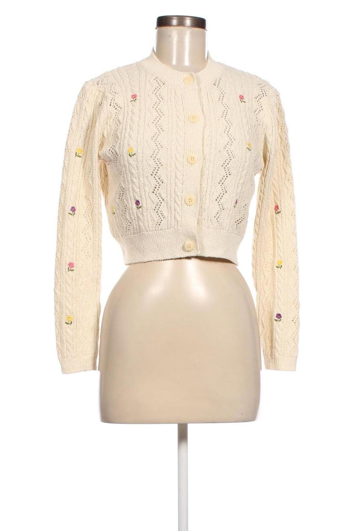 Damen Strickjacke Zara, Größe S, Farbe Ecru, Preis € 18,79