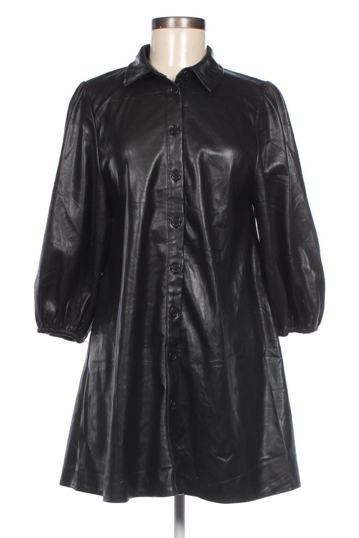 Damen Lederhemd Zara, Größe S, Farbe Schwarz, Preis € 6,58