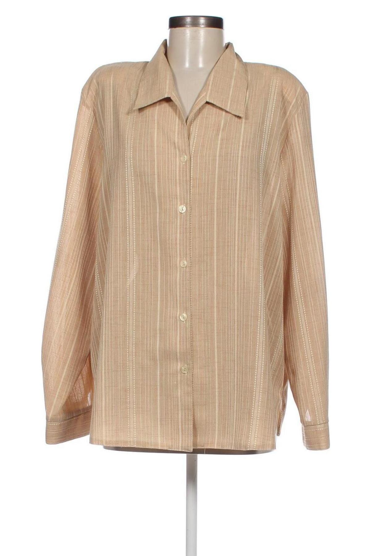 Γυναικείο πουκάμισο, Μέγεθος 3XL, Χρώμα  Μπέζ, Τιμή 7,02 €