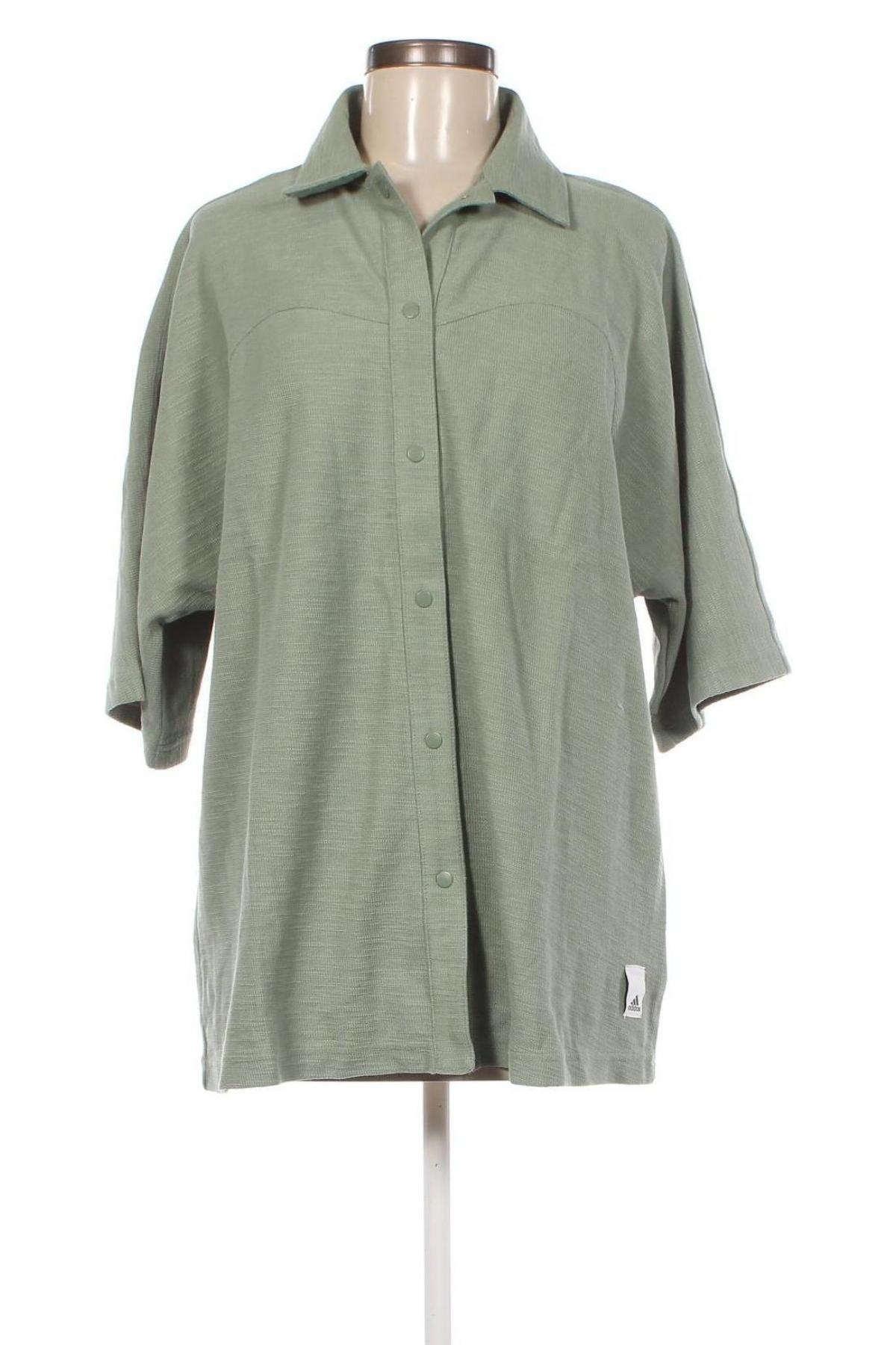 Γυναικείο πουκάμισο Adidas, Μέγεθος M, Χρώμα Πράσινο, Τιμή 28,95 €