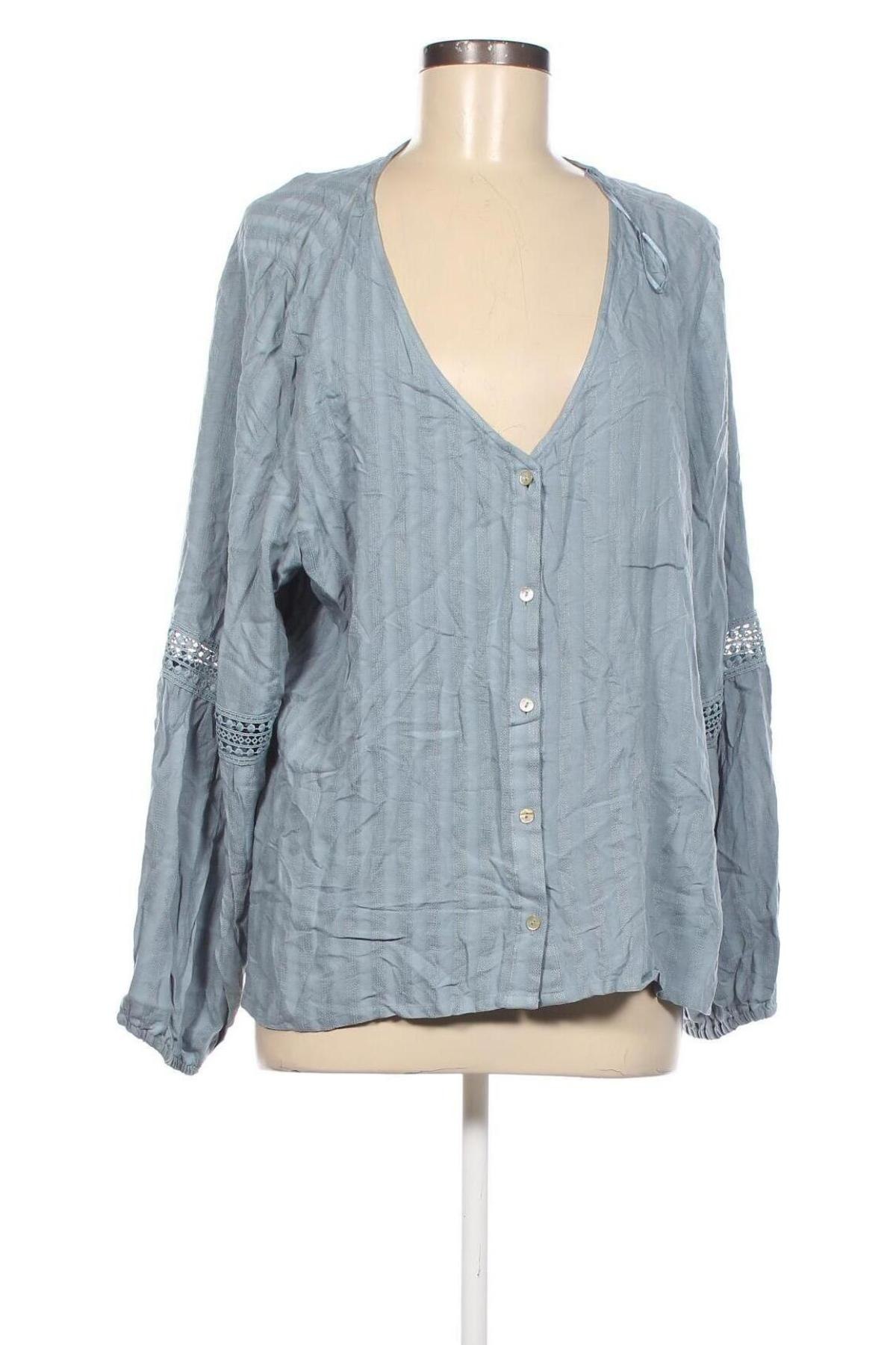 Γυναικείο πουκάμισο Anko, Μέγεθος XXL, Χρώμα Μπλέ, Τιμή 7,29 €