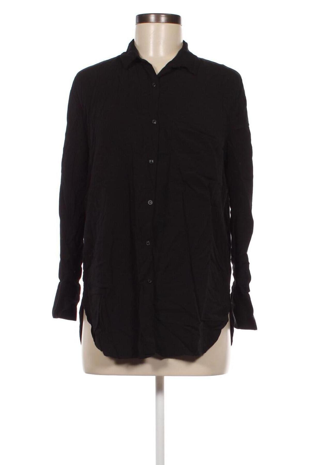 Γυναικείο πουκάμισο Bershka, Μέγεθος S, Χρώμα Μαύρο, Τιμή 6,91 €