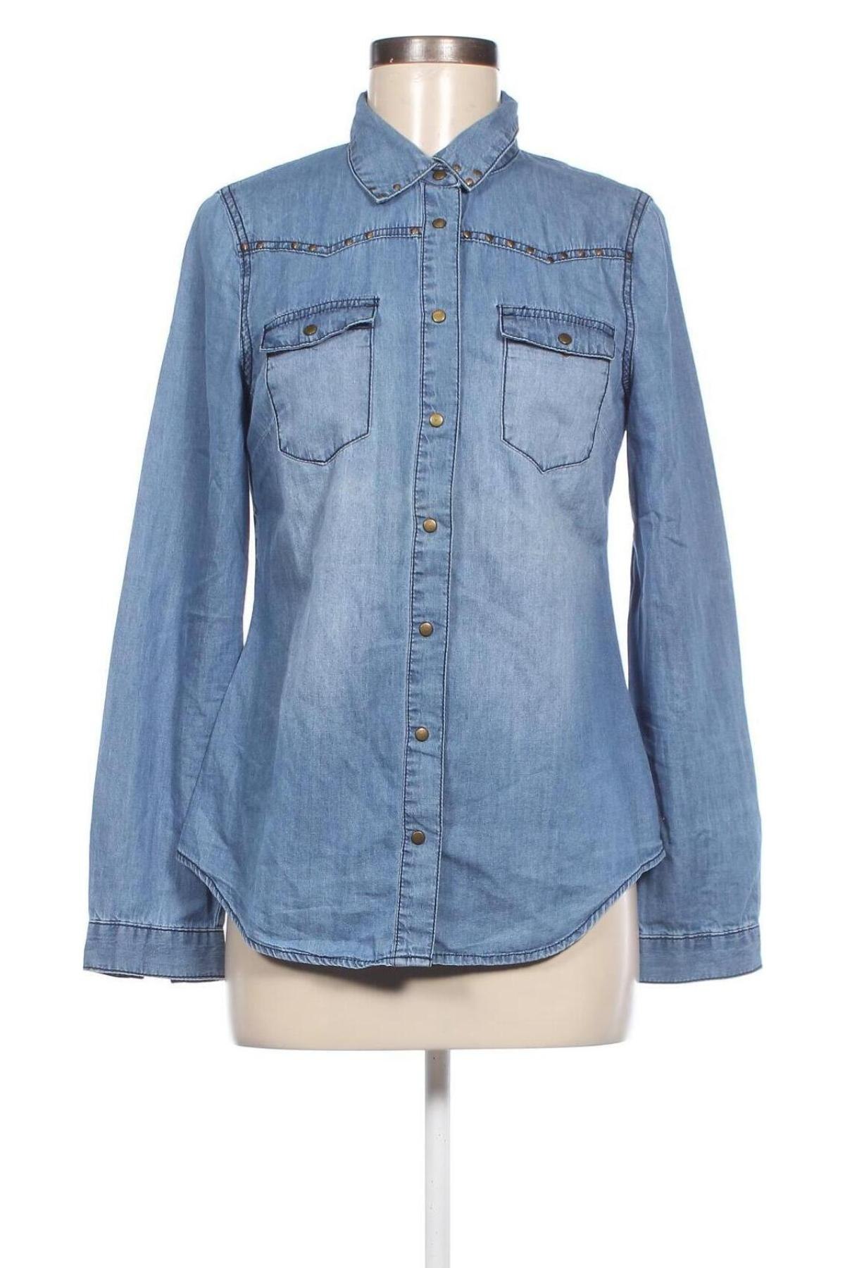 Γυναικείο πουκάμισο Dp Denim, Μέγεθος M, Χρώμα Μπλέ, Τιμή 7,61 €