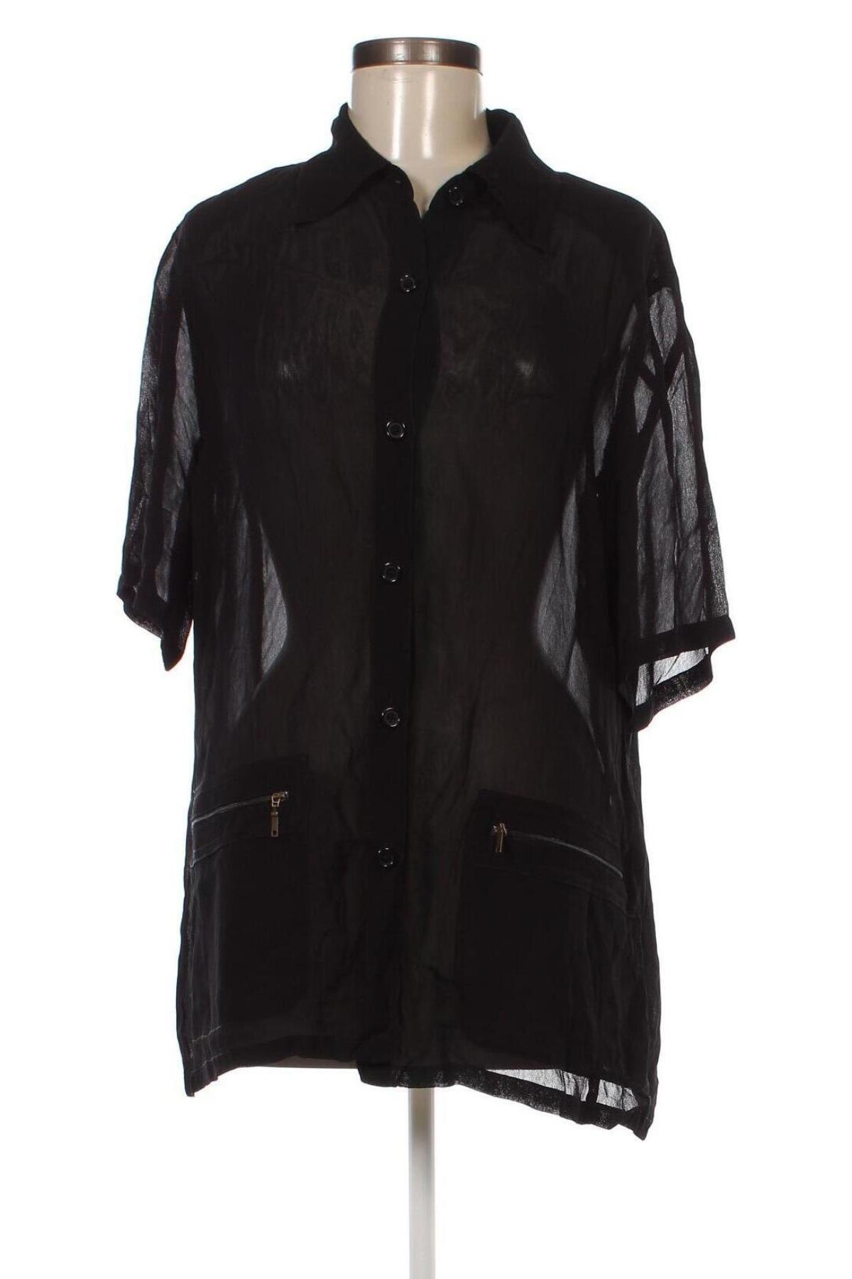 Γυναικείο πουκάμισο Elena Miro, Μέγεθος L, Χρώμα Μαύρο, Τιμή 17,00 €