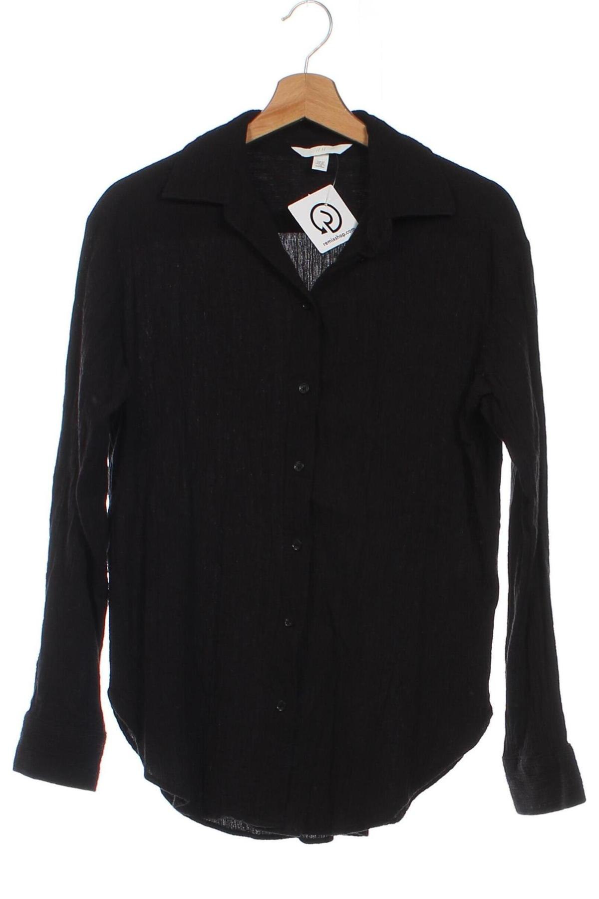 Dámska košeľa  H&M, Veľkosť XS, Farba Čierna, Cena  7,23 €